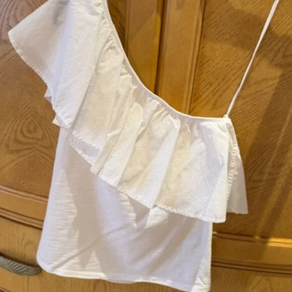 Nation "Noella" Ruffled one shoulder top - Picture 2 of 5